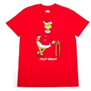 Grinch Christmas Holiday Shirt Party Red Graphic Tee shirt Size Medium New